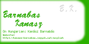 barnabas kanasz business card